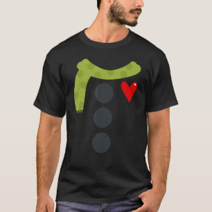 Camiseta Snowman Buttons Costume Engraçado Natal Xmas Men W