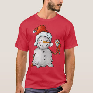 Camiseta Snowman Candy Feliz Natal, Chr da Família Correspo