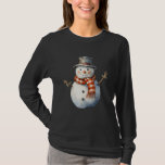 Camiseta Snowman Carrot Nose Xadrez Scarf Winter Christmas<br><div class="desc">Snowman Carrot Nose Xadrez Scarf Winter Christmas</div>