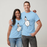 Camiseta Snowman Christmas<br><div class="desc">Esta camisa de Natal apresenta o personagem Snowman da Tripulação de Natal.</div>