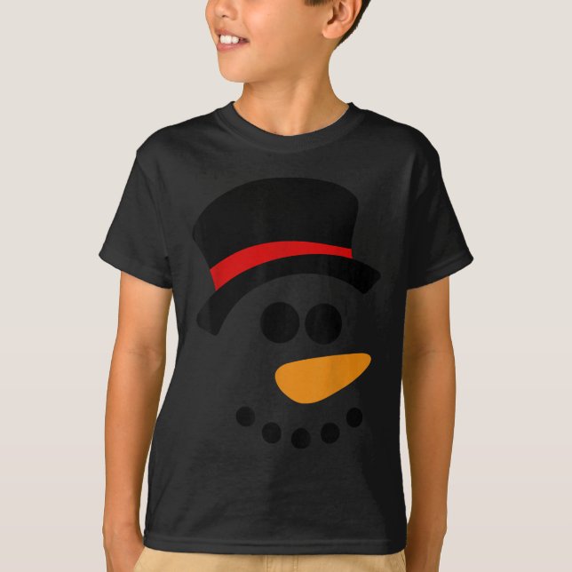 Camiseta Snowman Christmas Character Face  (Frente)