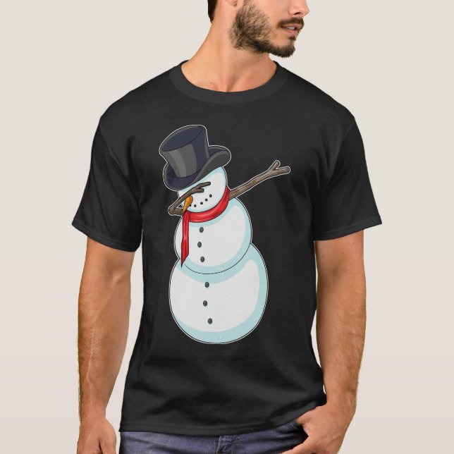 Camiseta Snowman Christmas Hip Hop Dance Dab (Frente)