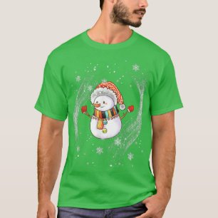 Camiseta Snowman Christmas Swirling Snow Winter