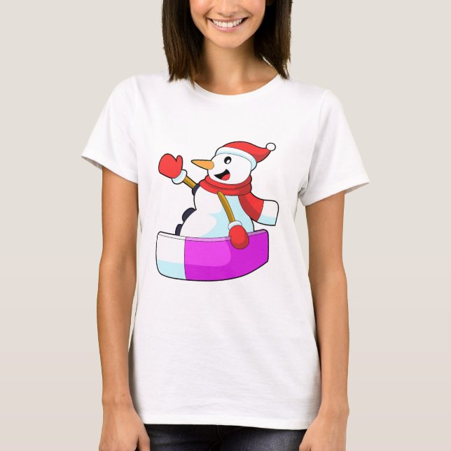 Camiseta Snowman como Snowboarder com Sonowboard.PNG (Frente)