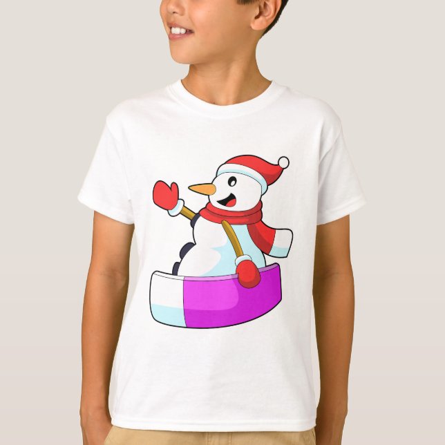 Camiseta Snowman como Snowboarder com Sonowboard.PNG (Frente)