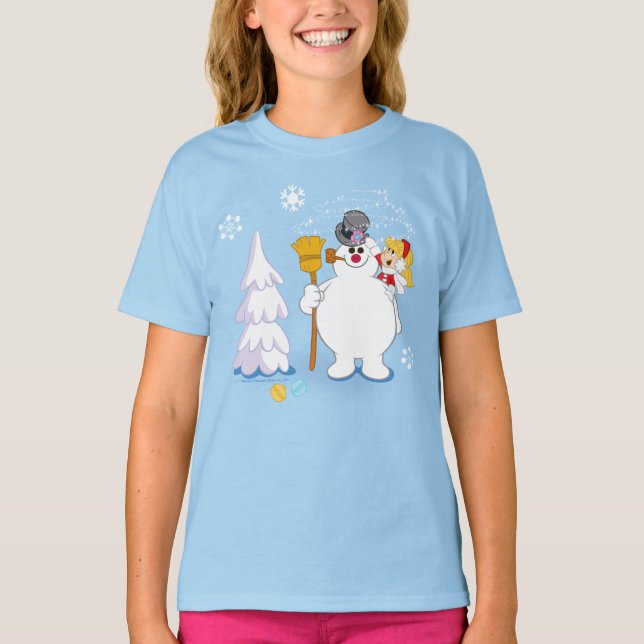 Camiseta Snowman™ congelado | Frosty & Karen Winter Diverti (Frente)