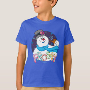 Camiseta Snowman™ congelado Nome Colorido da Canela de