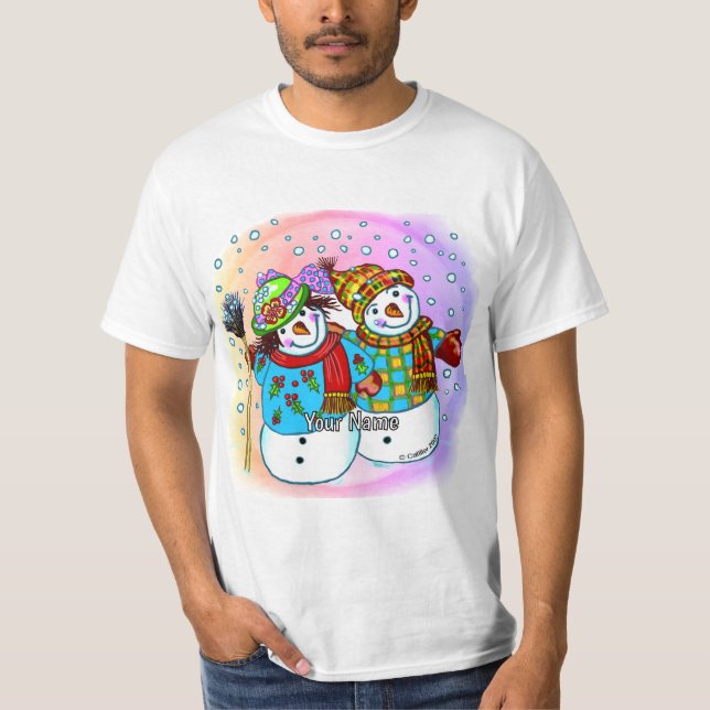 Camiseta Snowman Couple  (Frente)
