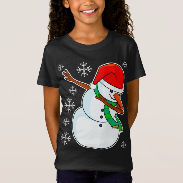 Camiseta Snowman Dabbing, Natal Dab (Frente)