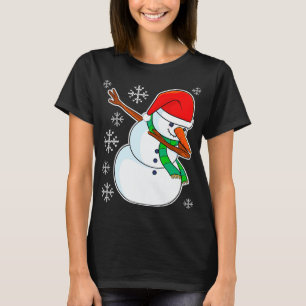 Camiseta Snowman Dabbing Natal Dab Xmas Kids Meninas