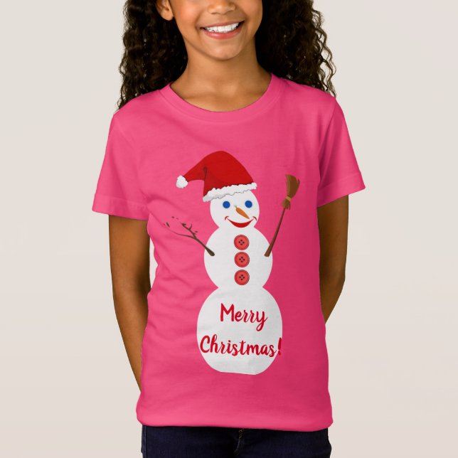Camiseta Snowman de Natal (Frente)