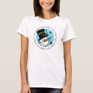 Camiseta Snowman Deixe-o nevar