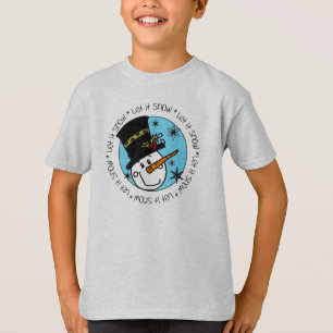 Camiseta Snowman Deixe-o nevar