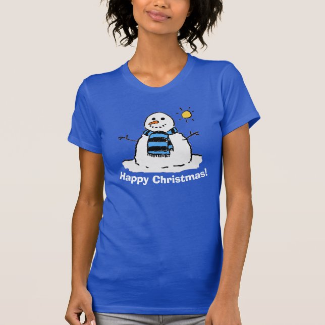 Camiseta Snowman Design Natal (Frente)