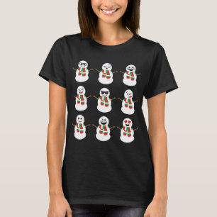 Camiseta Snowman Enfrenta Caracteres Feliz Natal