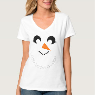 Camiseta Snowman Face Christmas