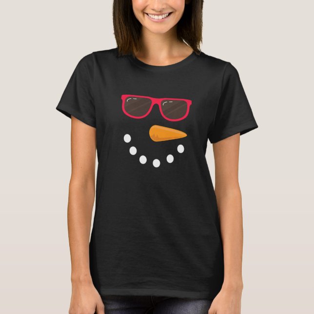 Camiseta Snowman Face Sunglass Snowman Figurume Premium_2 (Frente)