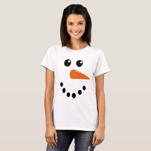 Camiseta Snowman Face T-Shirt (Frente Completa)