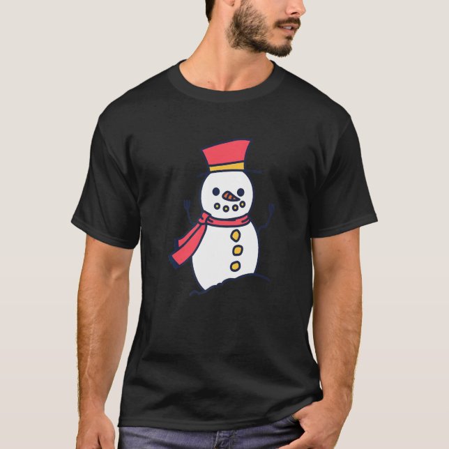 Camiseta Snowman fun christmas   (Frente)