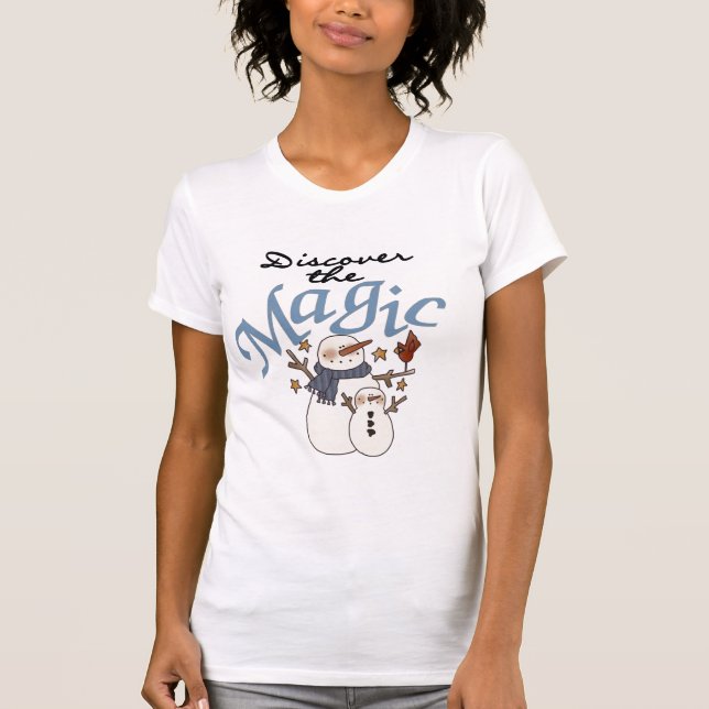 Camiseta Snowman Magic T-shirts e presentes (Frente)