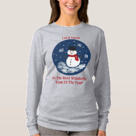 Camiseta Snowman Maravilhoso Ano de PERSONALIZAÇÃO
