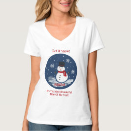 Camiseta Snowman Maravilhoso Ano Unisex PERSONALIZE