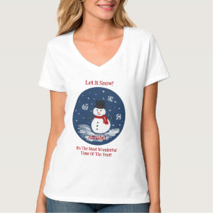 Camiseta Snowman Maravilhoso Ano Unisex PERSONALIZE