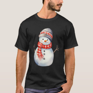 Camiseta Snowman no Natal de Carrot Nose Scarf