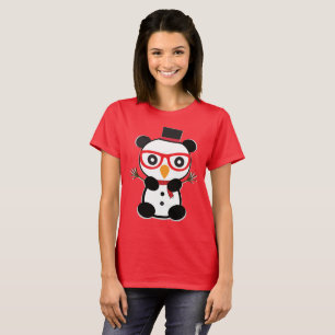Camiseta Snowman Panda Bear T-Shirt