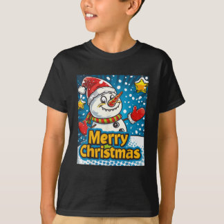 Camiseta Snowman Pop Art Cute Christmas Motif Christmas