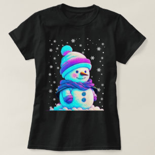 Camiseta Snowman Retro Christmas T-Shirt