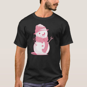 Camiseta Snowman Rosa Frosty