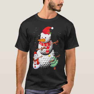 Camiseta Snowman Scarf Heart Golf Santa Hat Snow Natal