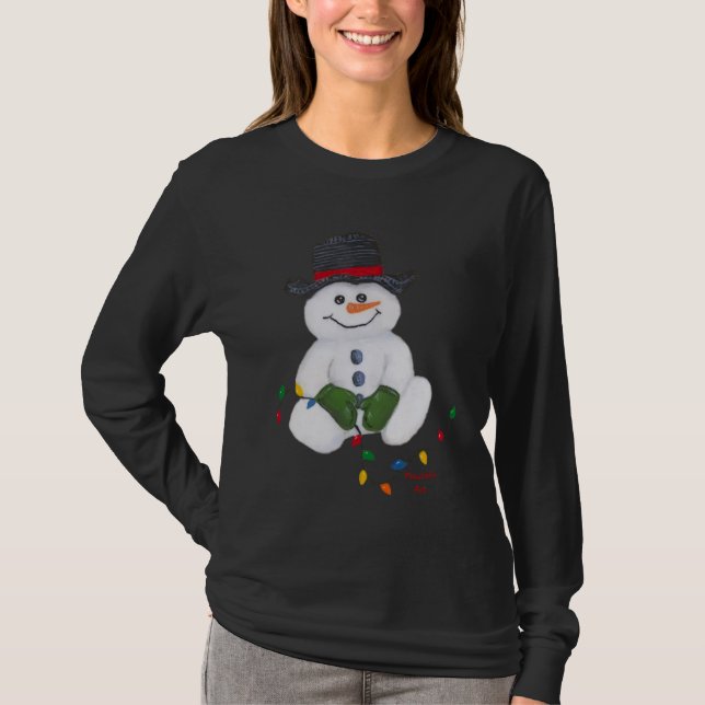 Camiseta Snowman T-Shirt (Sentado) (Frente)