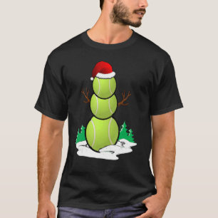 Camiseta Snowman Tênis Ball Santa Hat Natal Pajama Xma
