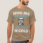 Camiseta Snowman Ugly Christmas Sweater Ugly Hanukkah Hug M<br><div class="desc">Snowman Ugly Christmas Sweater Ugly Hanukkah me abraçou.</div>