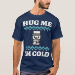 Camiseta Snowman Ugly Christmas Sweater Ugly Hanukkah Hug M<br><div class="desc">Snowman Ugly Christmas Sweater Ugly Hanukkah Abraçando-me T-Shirt.</div>