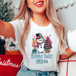 Camiseta Snowman Vibes Camisa-T feminina