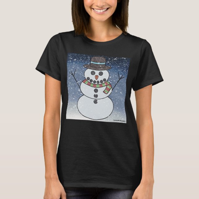 Camiseta Snowman w/BG (vivid) - Camisa-T básica feminina (Frente)