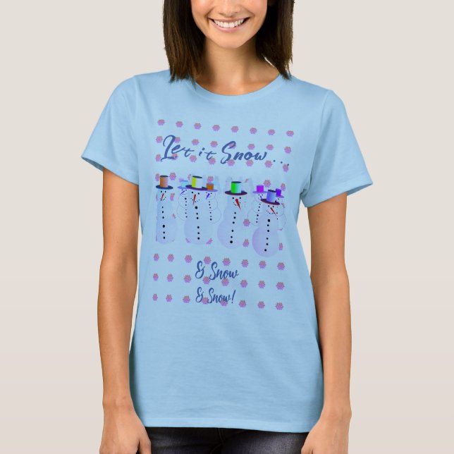 Camiseta Snowman Winter New Year T Shirt (Frente)