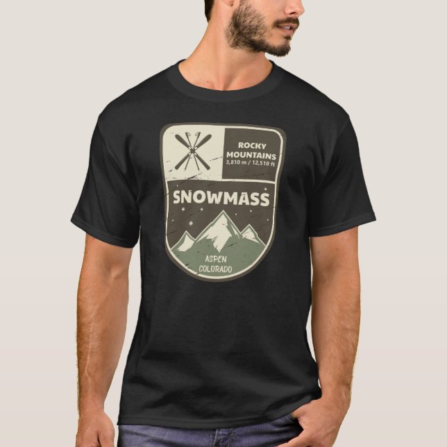 Camiseta Snowmass Aspen Montanhas Rocky Colorado (Frente)