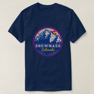 Camiseta Snowmass Colorado Aspen montanhas rochosas Esquian