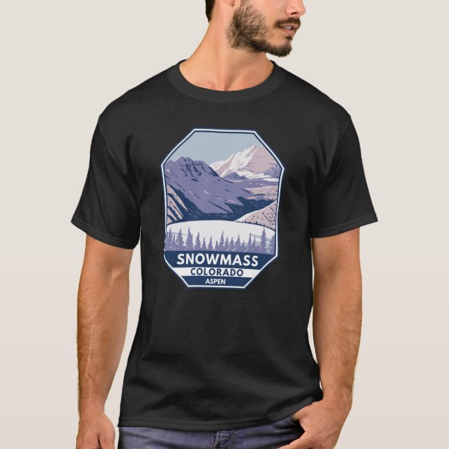 Camiseta Snowmass Ski Area Winter Aspen Colorado  (Frente)