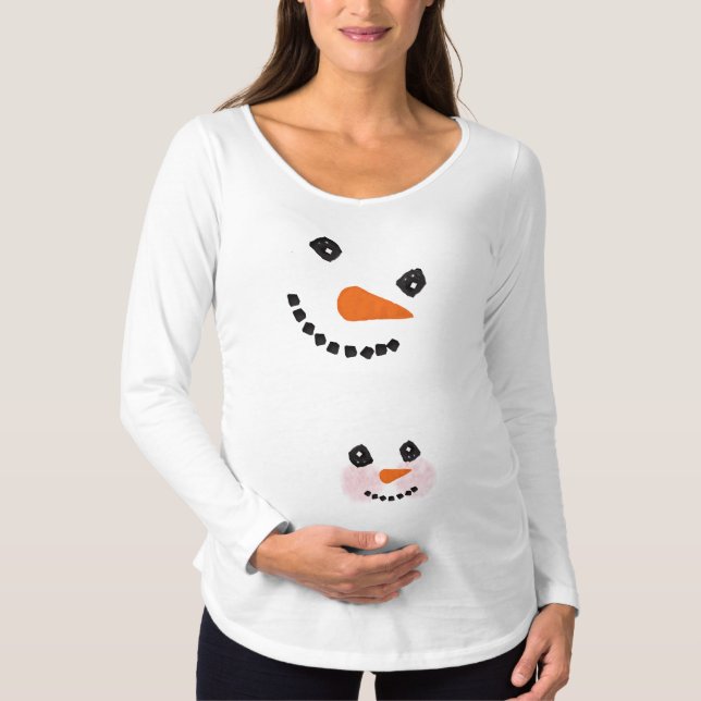 Camiseta Snowmmy e Baby por Leslie Harlow (Frente)
