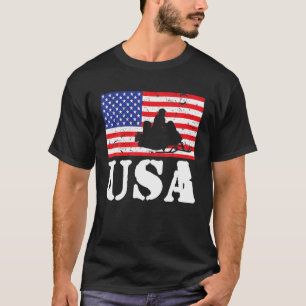 Camiseta Snowmobile EUA Snowmobile Sn em apuros, American F