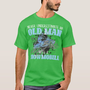 Camiseta Snowmobile Gear Old Man Beard Snowmobile Helmet Sn
