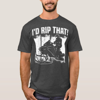 Camiseta Snowmobile Motor Sled, Eu Rip Aquele & Skimobile,