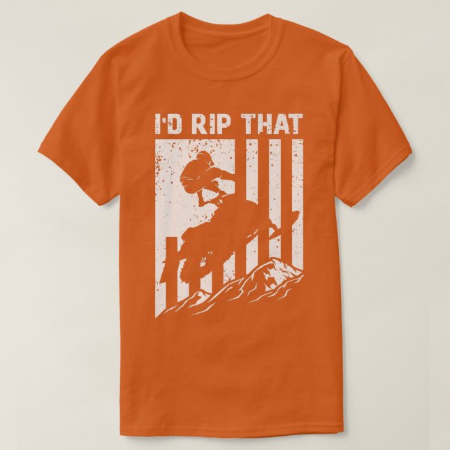 Camiseta Snowmobile Riding I Rip Aquele Skimobile (Frente do Design)