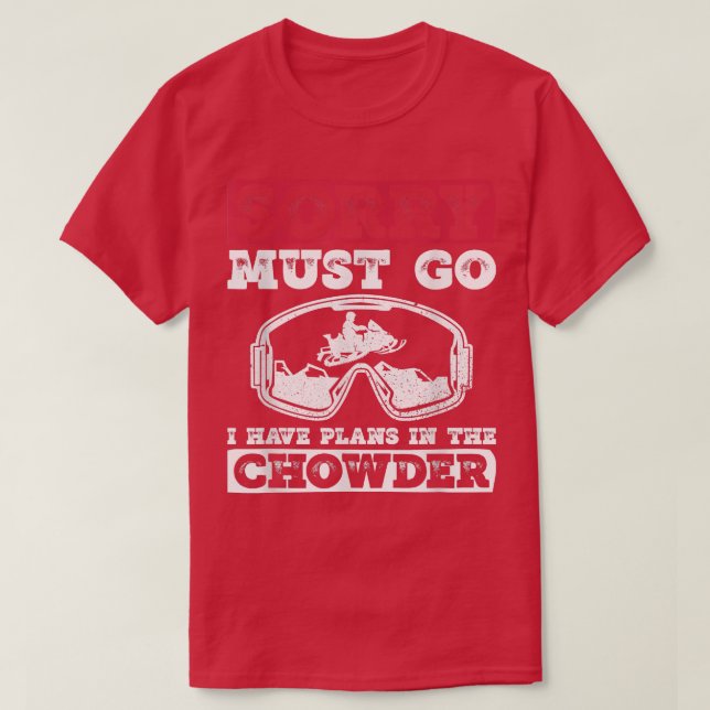Camiseta Snowmobile Riding para Snowmobiler872 (Frente do Design)