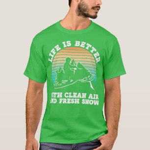 Camiseta Snowmobile Riding para Snowmobiler Premium 869